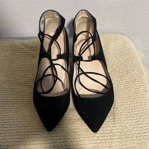 Marc Fisher tie up wedges